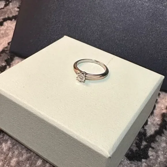 Tiffany and Co. Ring Solitaire Diamond 0.31ct Platinum - Picture 1 of 6